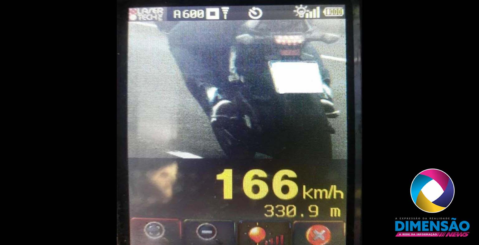 Motociclista é flagrado a 166 km/h na ERS-389, em Osório; limite de velocidade na estrada é de 80 km/h